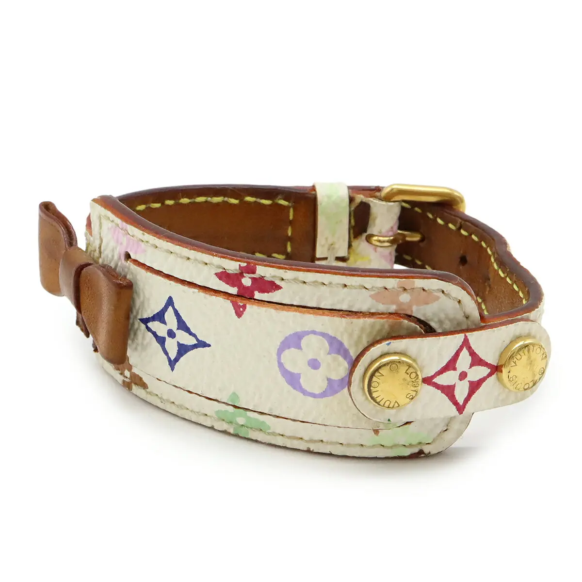 Pre-owned Louis Vuitton Canvas Small Leather Goods Monogram Multicolore Bracelet