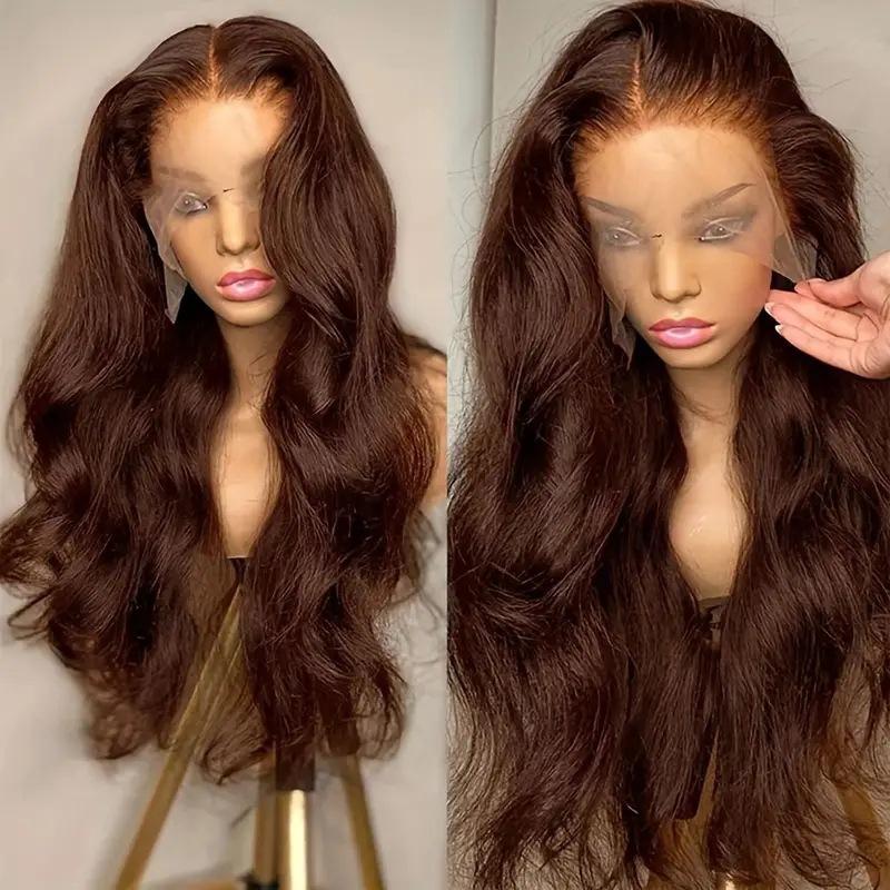Transparent Lace Front Remy Hair Wigs Highlight Raw Brazilian Body Wave Pre Plucked Human Hair Wig 180 Density 99j Lace Frontal Wigs For Women BlackFriday