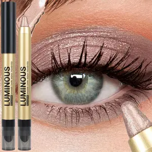 1PC Anti-smudge, Glitter and Matte Finish for Beginners, Vibrant Metallic, Silky, Durable Double Headed Eye Shadow Stick for Bold Look, Holiday Gift, Cosmetic, Glitter Beauty, Double Ended Eyeshadow