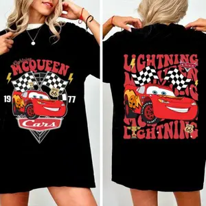 Vintage Lightning McQueenn Graphic Tee Sweatshirt Hoodie, Rusteze Cars, Piston Cup, Pixarr Cars, Family Vacation, Menswear Womenswear Top