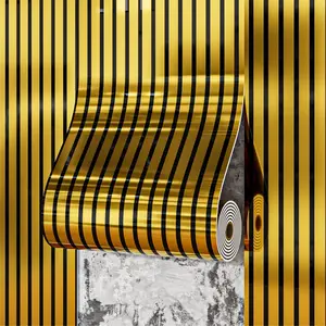 A roll of 15.74*118.11 inch extra-thick mirror-effect grid wallpaper, European-style simple 3D wallpaper, suitable for living room, study, and bedroom, Peel and Stick Wallpaper Designs, can be cut, removable, home decoration