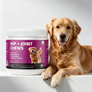 「PawPlanet」Hip and Joint Chews for Dogs and Cats - Advanced Glucosamine, Chondroitin, MSM Supplement - Relief for Stiff Joints & Mobility Support, Chicken Flavor (120ct),Dog and Cat Hip & Joint Supplement,Glucosamine Soft Chews for Arthritis Pain Relief