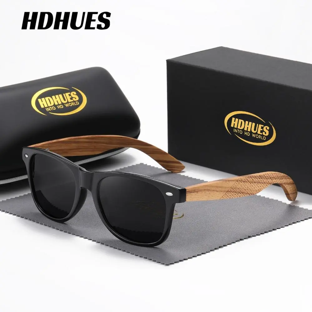 HdHues unisex bamboo polarized sunglasses outdoor travel retro bamboo leg glasses sunglasses