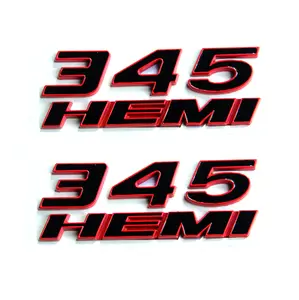 Fender Emblem Badge Set for 2011-2023 Dodge Charger, Dodge Challenger - 345 HEMI Car Exterior Accessory Sticker