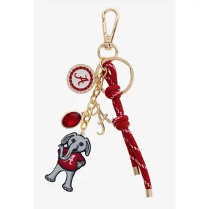 Alabama Crimson Tide CANVAS Style Cluster Bag Charm in Crimson