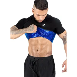 Kewlioo Men'S Sauna Suit Shirt - Heat Trapping Sweat Compression Vest, Shapewear Top, Gym Exercise Versatile Shaper Jacket Kewlioo