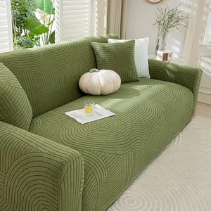 Modern jacquard stretch sofa covers, suitable for all seasons, dust-proof and stain-resistant, pet-friendly, super elastic fit for 1-4 seater sofas, durable and easy-care design.
