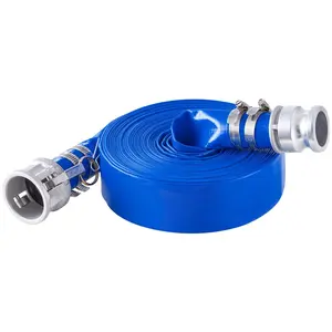 VEVOR Backwash Hose, TikTokShopBlackFriday, 1.5 in x 50 ft, Blue High Quality PVC Hose, with Clamps, Camlock, Aluminum Fittings, Fit Various Pumps, for Sewage Treatment, Water Transportation and More Agricultural Purposes