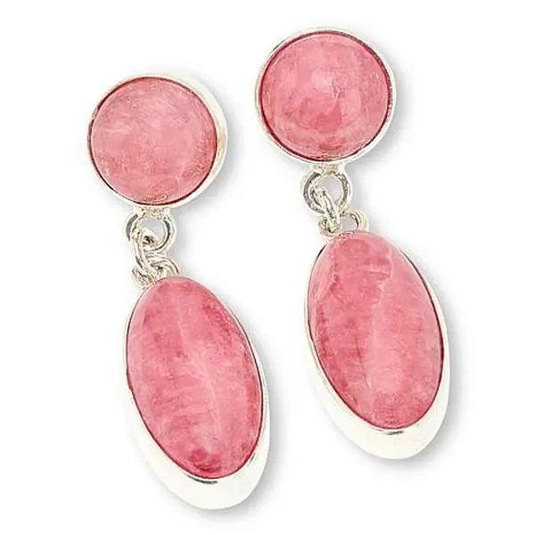 Mine Finds by Jay King Gallery Collection Rhodochrosite Sterling Silver Earrings