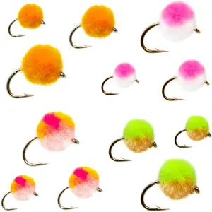 12/24 Fly Fishing Flies Kit Fly Assortment, Dry Flies Wet Flies Streamers Nymphs Flies, Fly Fishing Assortment Kit for Bass Trout Salmon Fishing