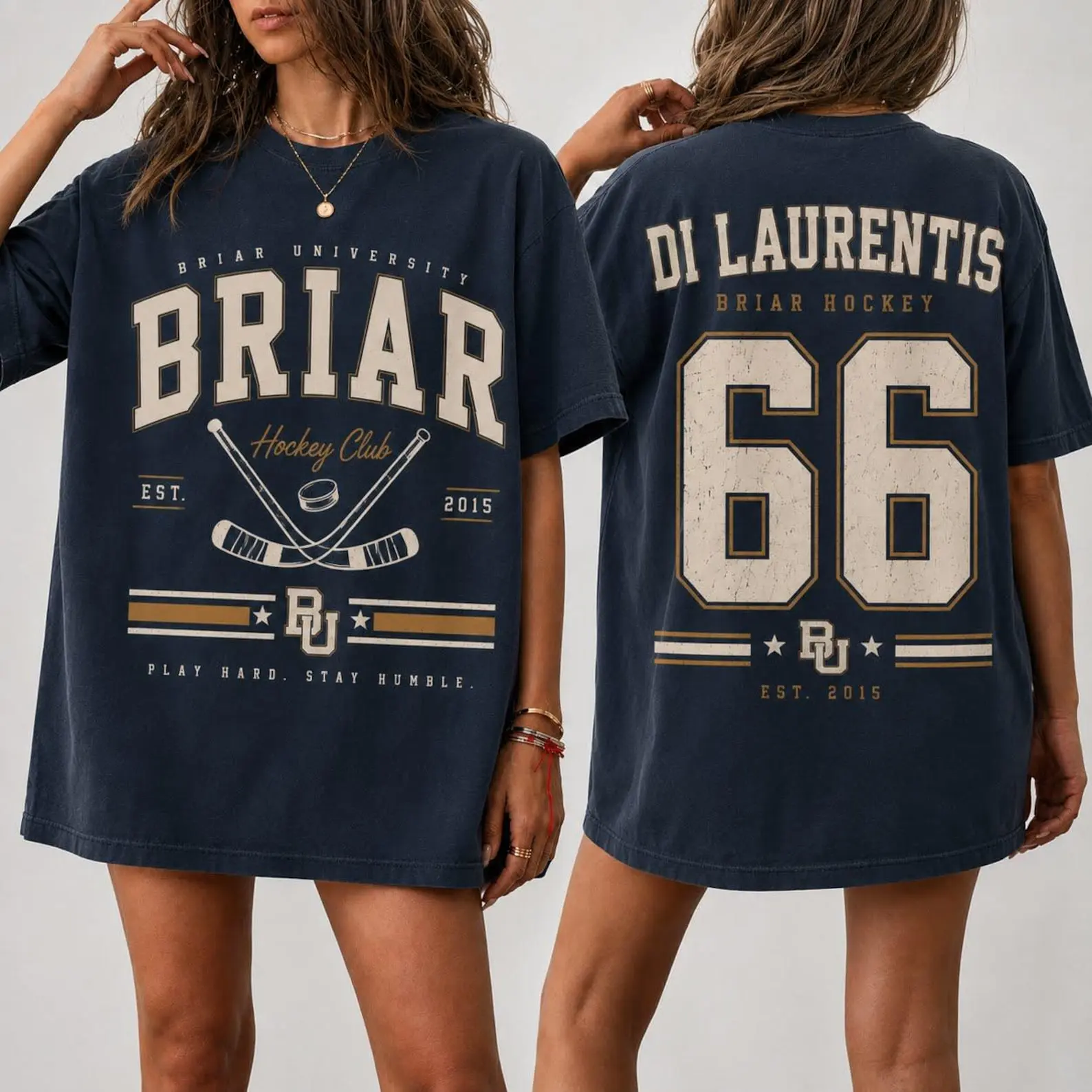 Briar U Hockey Shirt, Off-Campus Dean Di Laurentis 66 University T-Shirt, Unisex Graphic Tee, Romance Novel Gift For Men Women