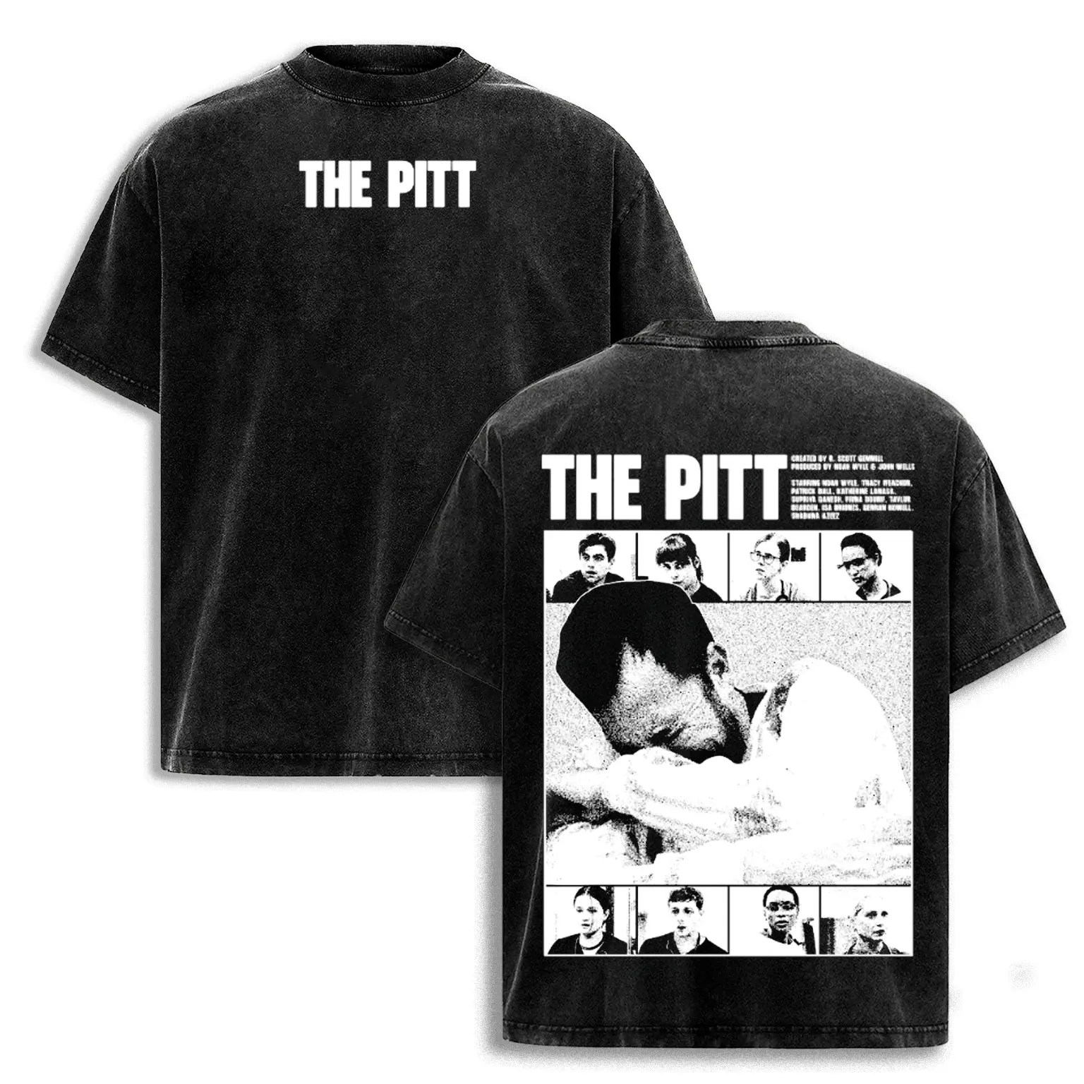 The Pitt V2 Medical Drama Washed T-Shirt, Hospital Series Aesthetic, Dark Realistic TV Show Tee, Graphic Tee, Movie Lover