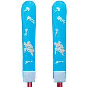 Marine Life Embroidered Golf Alignment Stick Cover, Premium PU Golf Direction Rod Sleeve, Durable Golf Training Accessory for Men & Women