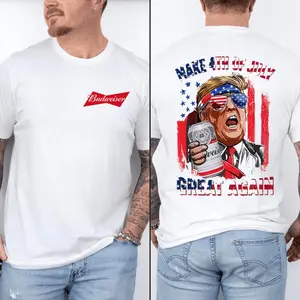 Trum Budweiser Shirt, Make 4th of July Unisex Shirt, Trum 2024, Trum Supporter
