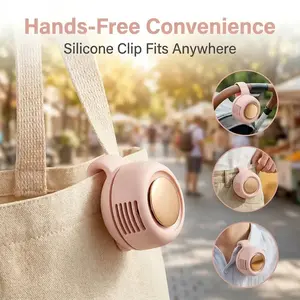 Portable Silent Mini Bladeless Electric, 3 Speeds Adjustable & Queit, Hands Free Shirt and Waist Clips Whirlwind Fans, USB Rechargeable Cooling Fan, Suitable for Outdoor Travel Office