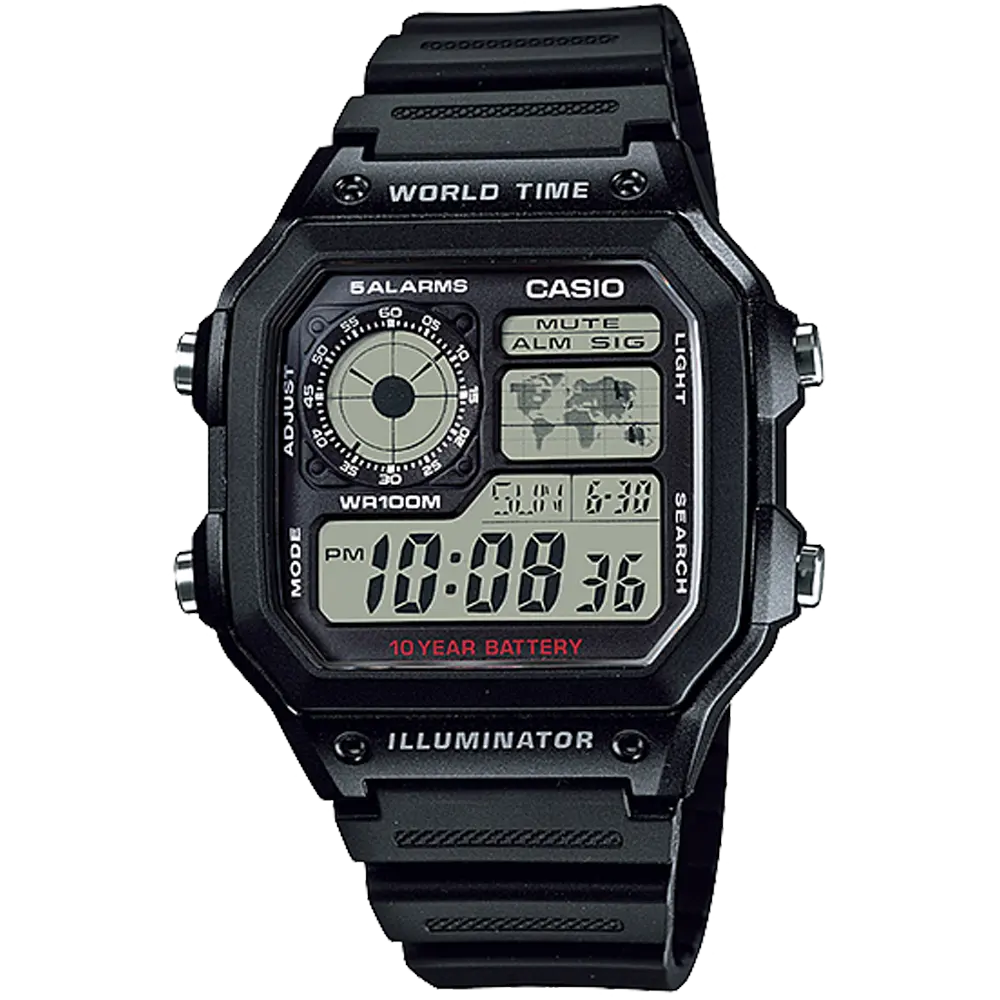 AE1200 | World Time Digital Watch | CASIO AE1200 | World Time Digital Watch | CASIO