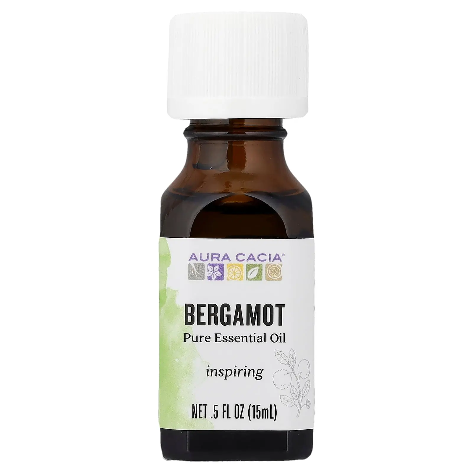 Aura Cacia Pure Essential Oil, Bergamot, 0.5 fl oz (15 ml) Aura Cacia Pure Essential Oil, Bergamot, 0.5 fl oz (15 ml)