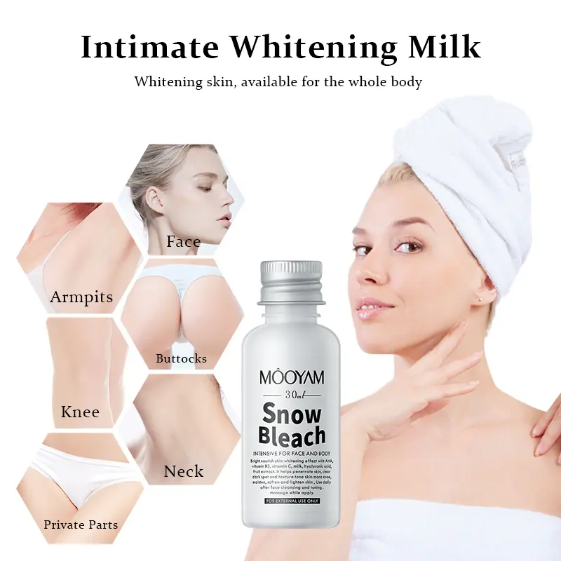 MOOYAM FDA-Certified Intimate & Bikini Area Moisturizer, Fast-Acting Body Care Cream Rich in Vitamin C, Suitable for Underarms, Neck, Elbows, Knees & Inner Thighs, 1.0 fl oz