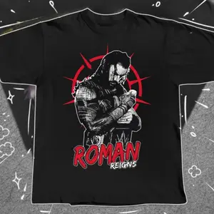 💪🔥[100% Cotton][Viral TikTok Shirt]Men’s & Women’s Roman Reigns V2 T-Shirt – WWE WrestleMania Fan Tee, Adult Unisex Roman Reigns Graphic Shirt, Pro Wrestling Merchandise, Casual Cotton Streetwear Top, Gift for WWE Fans