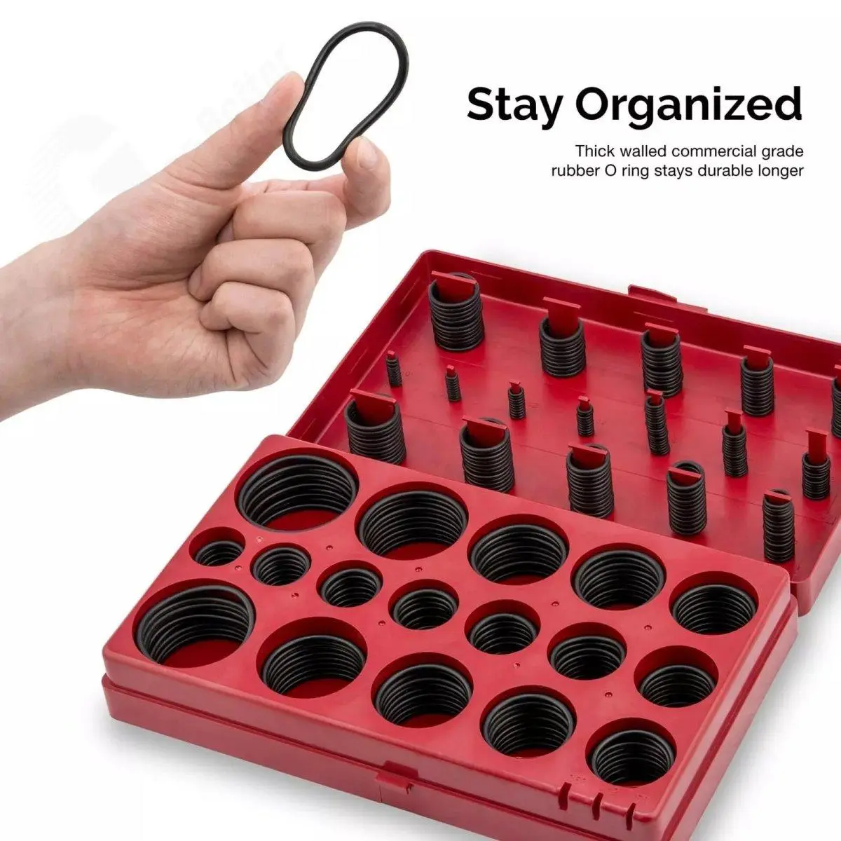 NBR Rubber O-Ring Assortment Set, 419pcs Metric (mm) Kit with 32 Sizes, Automotive Sealing Repair & Temperature Resistant Gasket, Millimeters