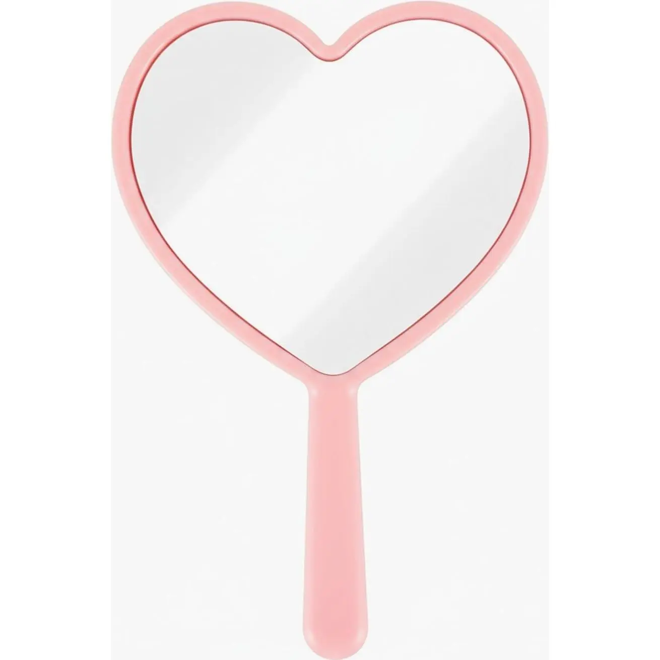Heart Shaped Handheld Cosmetic Mirrors Lash Mirror Handheld Portable Mini Travel Makeup Mirrors with Handle for Women