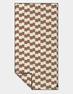 SLOWTIDE Checker Performance Quick-Dry Travel Towel, Mocha