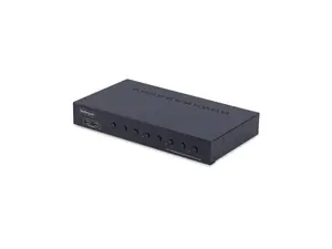 StarTech 8-Port HDMI KVM Switch with 1U Rack Mount Kit, 4K 60Hz HDMI 2.0, Push-Button & Hotkey Switching, 4-Port USB Hub, OS Independent, TAA Compliant - R8AH202-KVM-SWITCH