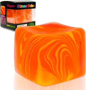 Slow Rising Stress Cube , Dough Stress Balls Soft Fidget Squishy Toys for Anxiety Relief, Pull Stretch Classroom Prize Party Favors Toys for Kids