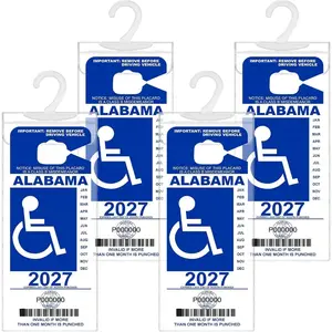 Handicap Placard Holder 4P, Ultra Transparent Handicap Placard Holder For Auto, Handicapped Placard Holder With Large Hanger For Disability Parking