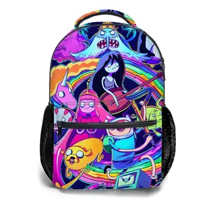 Adventure-Time-Backpacks for Girls, Cute School Backpack for Girls Boys, Aesthetic Bookbag for Teens, Lightweight Classic Backpack for Travel, Work, Picnic A-3