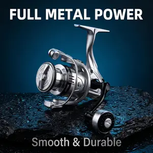 Metal Spinning Fishing Reel - Large Line Capacity, Smooth Drag for Saltwater & Freshwater Use, Outdoor Gear, Gifts for Male Anglers
