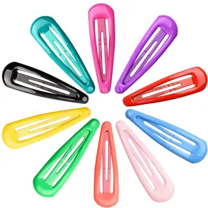 30 Pcs Colorful Snap Hair Clips for Girls, 2 Inch Non-slip Metal Hair Barrettes in 10 Assorted Color for Kids Toddlers Teens Women Hair Accessories