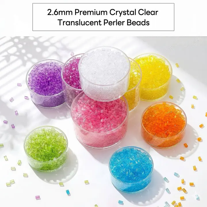 2.6mm Premium Crystal Clear Translucent Fuse Beads