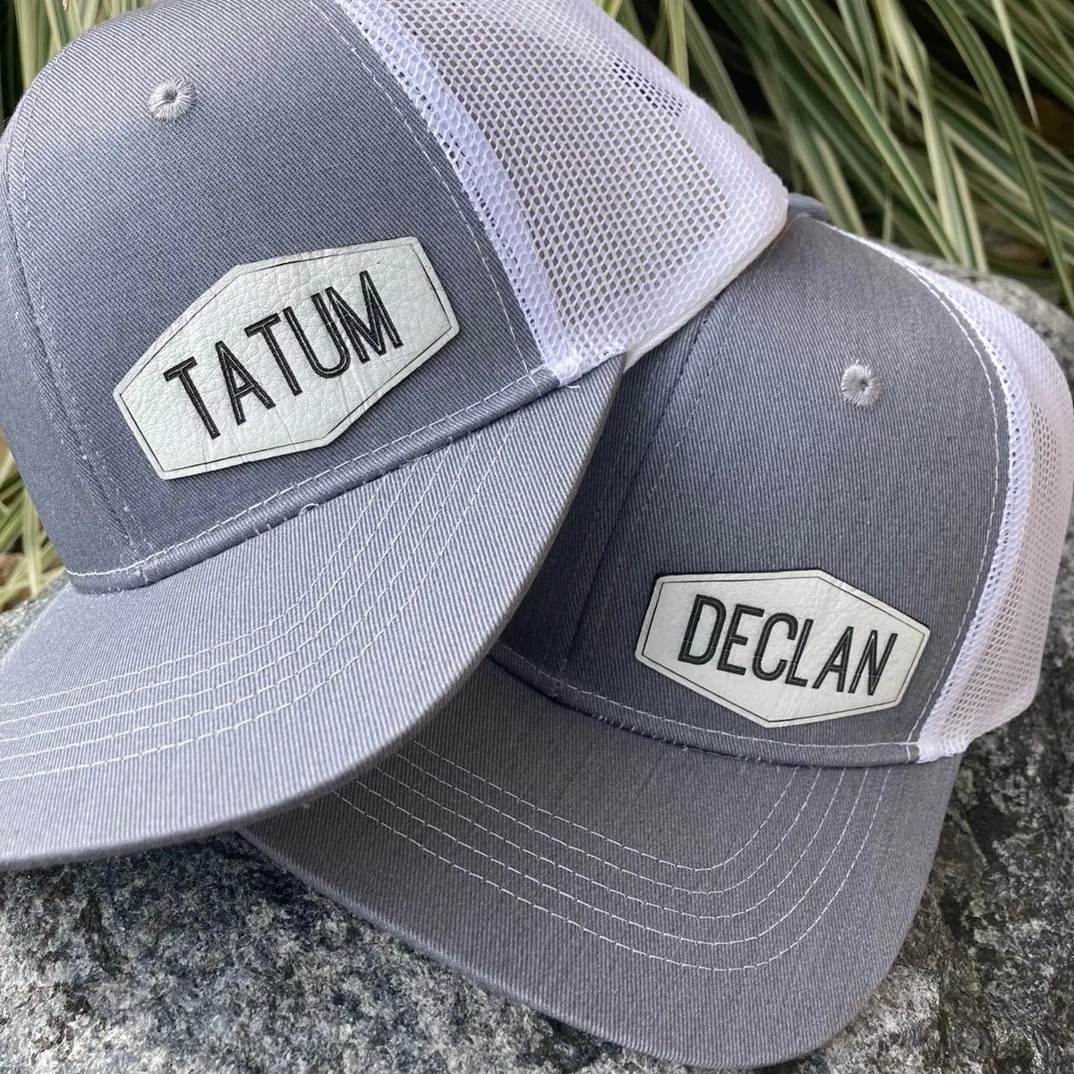 Youth or Adult size Customized Name leather patch hat