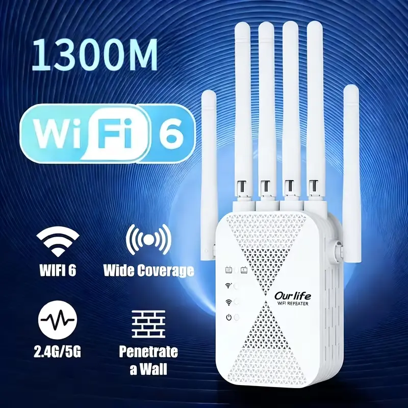 2.4G Wireless Audio Receiver with Rotatable Adjustable Antenna, Wall-Penetrating Whole-House Coverage, 1-Click Pairing, Lossless Radio Reception, Suitable for Home & Office Use
