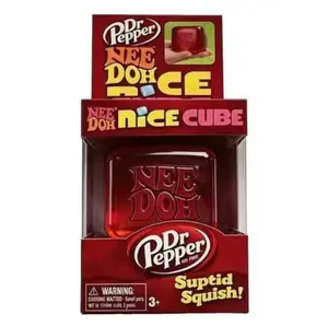 2026 NEW Needoh Nice Cube Water Drop Squeeze Toy Dr Pepper, Red Stylish Sensory Stress Relief Ball, Soft Squishy Fidget Toy, Relaxing Anxiety Reducing Hand Toy, Perfect Gift for All Ages