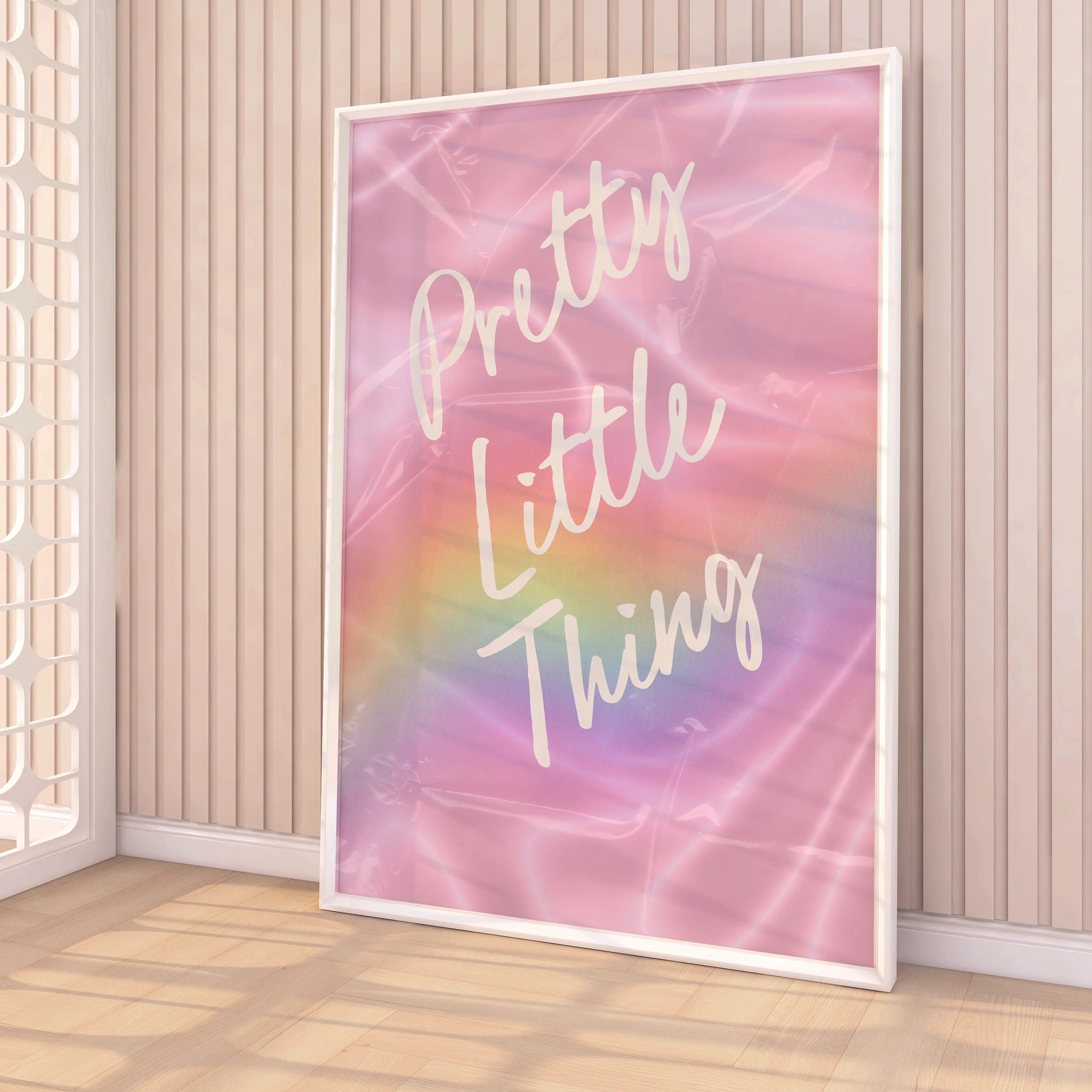 Pretty Little Thing Rainbow Physical Matte Poster Print