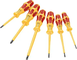 WERA 05051575001 1060 I/1062 I/6 KRAFTFORM VDE SCREWDRIVER SET, 6 PIECES