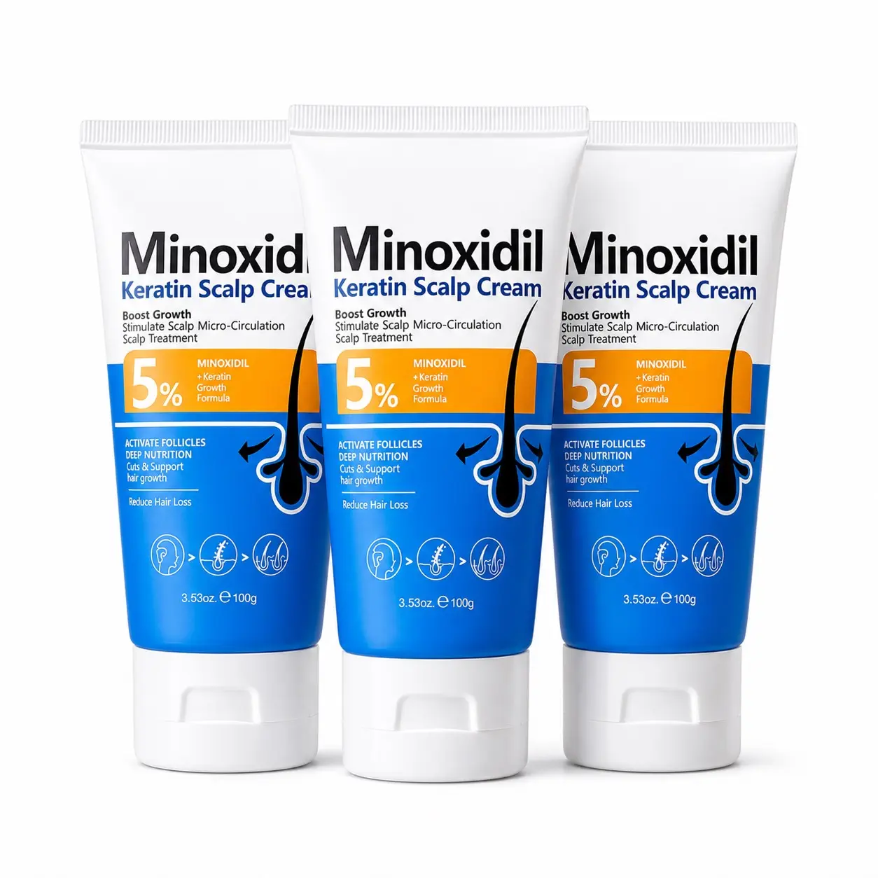 [BUY 1 GET 1 FREE] 5% Minoxidil Keratin Scalp Nourishing Cream - Easy-Absorb Refreshing Massage Essence for All Hair Types
