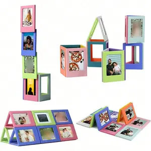 10 DIY Magnetic Frames Set, 2x3 Mini Photo Frames, Perfect for Fridge Magnets, Wallet Size Frames, Creative Display Solutions