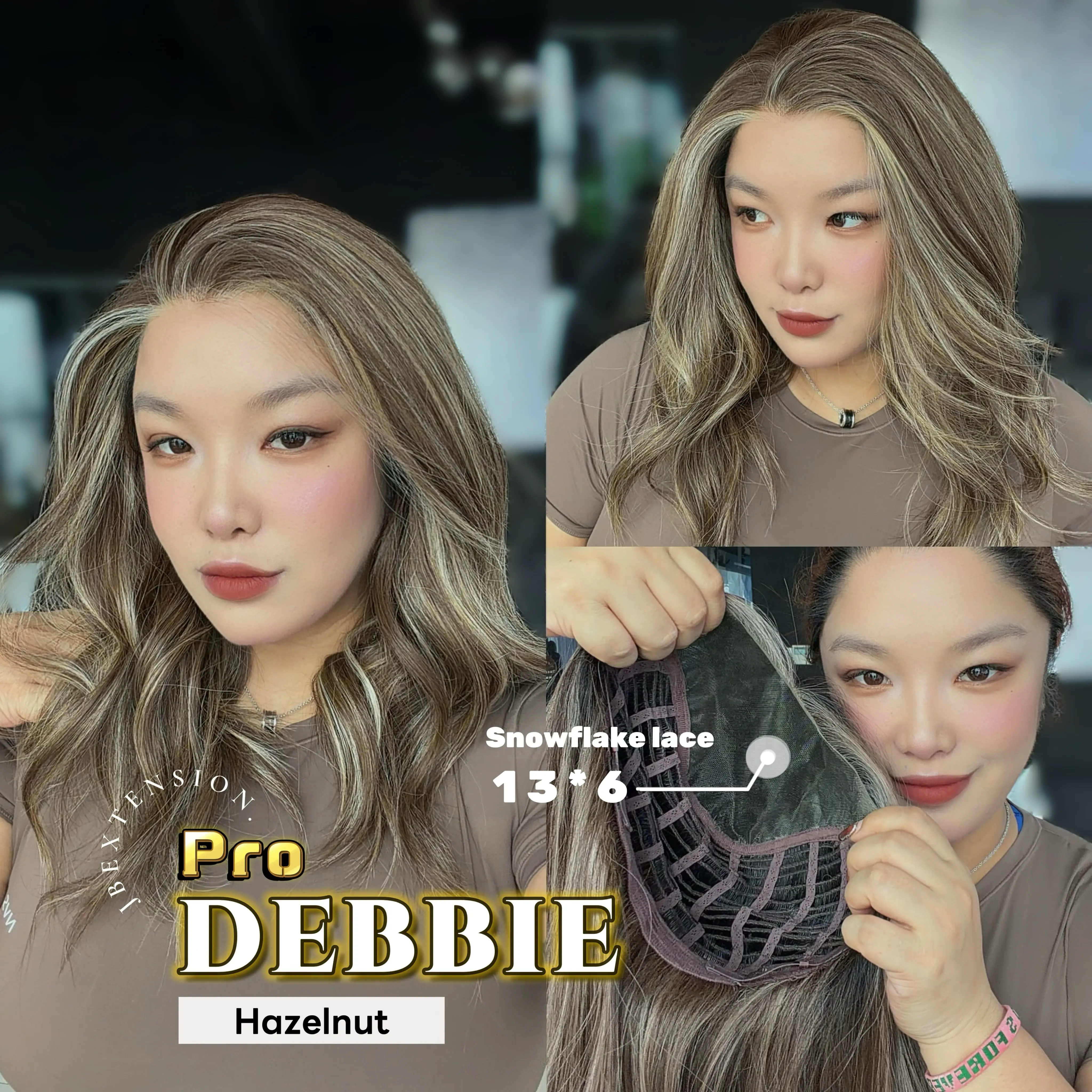 JBEXTENSION 18 Inches Curly Pre-Cut 13X6 Free Part Snowflake Lace Frontlace Glueless Wig DEBBIE PRO【BENDY EAR TABS】 JBEXTENSION 18 Inches Curly Pre-Cut 13X6 Free Part Snowflake Lace Frontlace Glueless Wig DEBBIE PRO【BENDY EAR TABS】