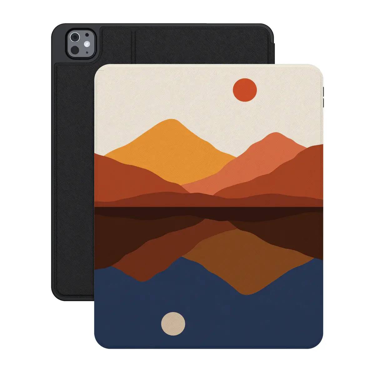 Casely Magnetic Tablet Case - Opposites Attract Day & Night Mountains Design, Protective Tablet Cover & Accessory, Accessories