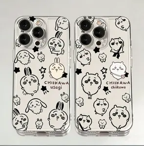Japan Cartoon Cute C-Chiikawas Phone Case for IPhone 17 16 15 14 13 12 11 Mini Pro Max X XR XSMax 7 8 Plus SE20 Transparent Cover