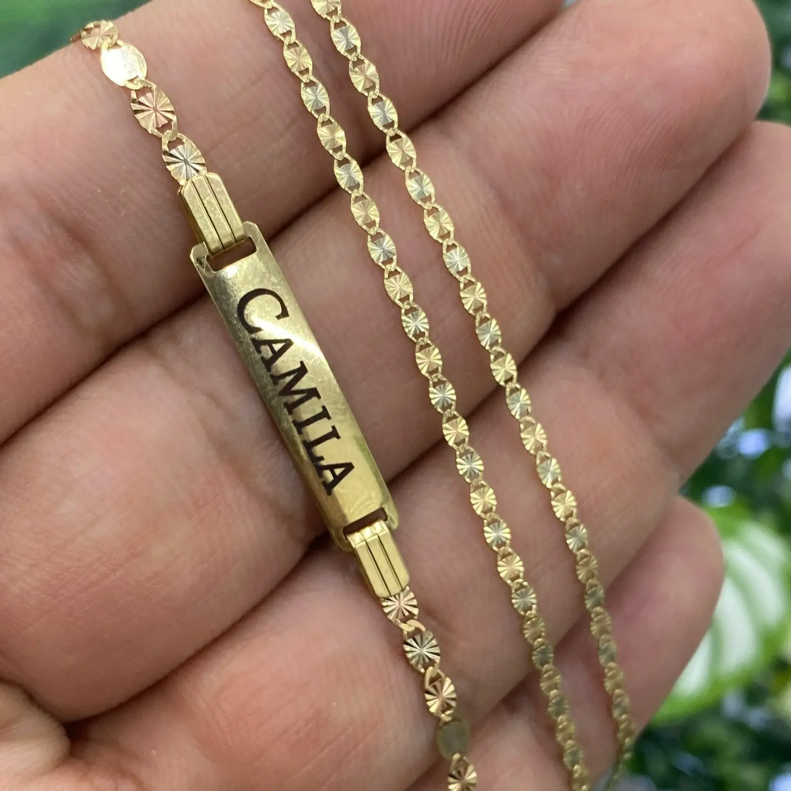 Kids Childrens Set Bracelet Necklace Chain Gifts for Boys Girls 10K & 14K Gold - Ideal Gift for Any Occasion