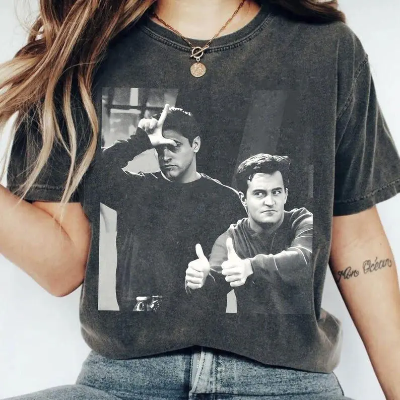 Chandler and Joey T-Shirts, Sweatshirts, Hoodies, Friends Matthew Perry Comfort Colors Shirt