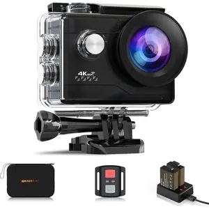 Action Camera 4K  Cameras 20MP 40M WiFi  Underwater Camera with 2.4G Remote Control 2  2.0'' LCD Camera with Mounting Accessories Kit