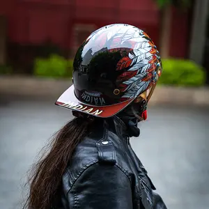 Retro Harley Baseball Cap Style Half Helmet Unisex Summer Headgear for Motorcycle Electric Scooter Riding