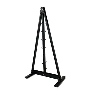 Gym Fitness LAT Pull Down Bar Storage Rack for Mag Grip, Heavy Duty A-Frame Stand for LAT Pulldown Attachments & LAT Bar