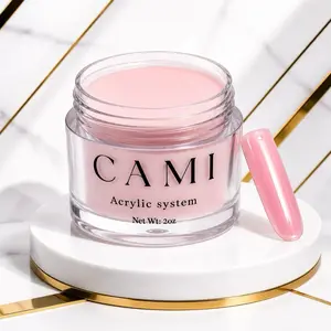 CAMI Professional Acrylic Nail Powder - 2oz, Smooth Application & Long-Lasting Nails,  (Baddest Pink)