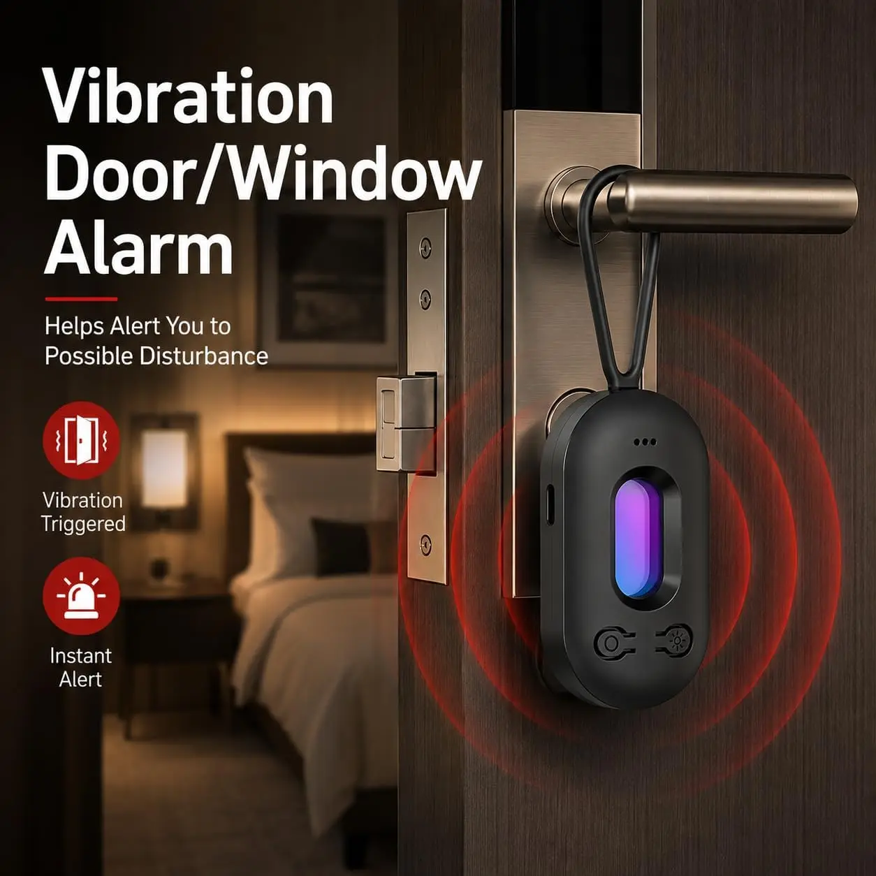 Portable Safety Hidden Camera Detector - Anti-Spy Device with Vibration Alarm, LED Flashlight, Rechargeable Design, 4 Modes for Car Exterior Decoration, Hotel & Home Use